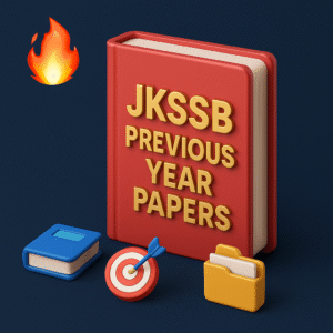 JKSSB PREVIOUS YEAR PAPERS 2020 - 2025